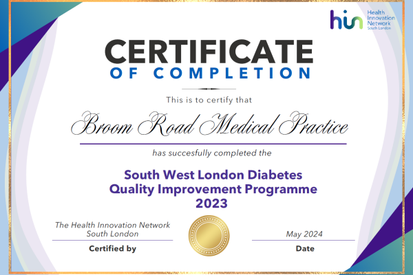 Certificate of Completion - awarded May 2024